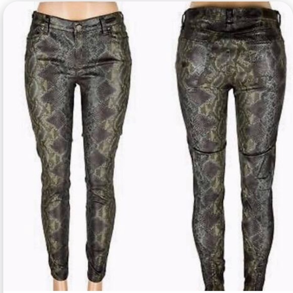 // all saints python print skinny jeans // - Picture 2 of 8